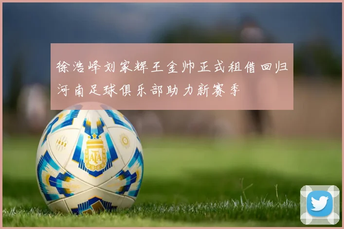 徐浩峰刘家辉王金帅正式租借回归河南足球俱乐部助力新赛季